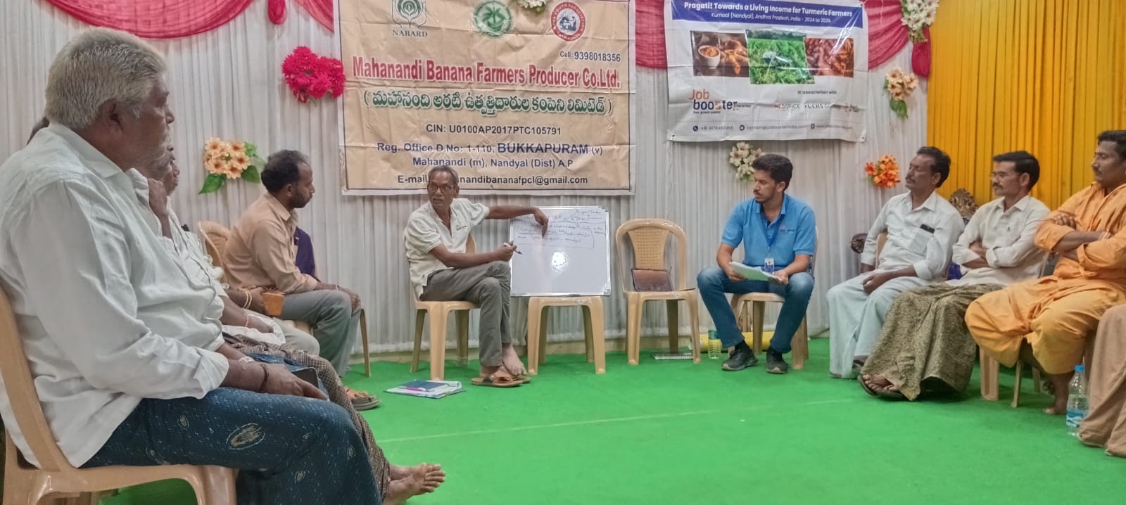 Mr. Devasagayam facilitating a Farmer Producer Organisation workshop